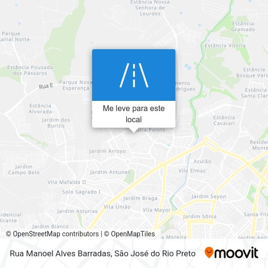 Rua Manoel Alves Barradas mapa