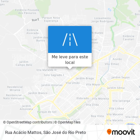 Rua Acácio Mattos mapa
