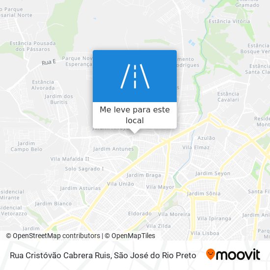 Rua Cristóvão Cabrera Ruis mapa