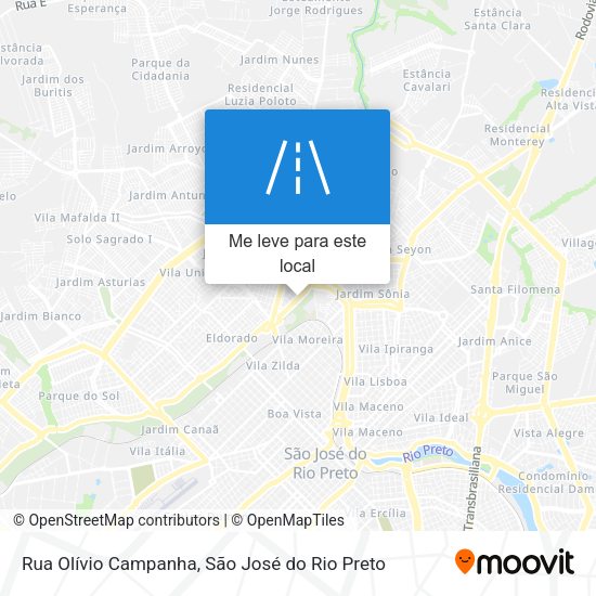 Rua Olívio Campanha mapa