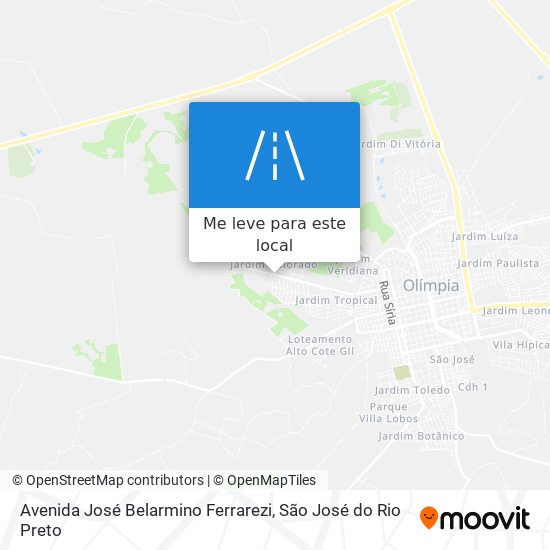 Avenida José Belarmino Ferrarezi mapa