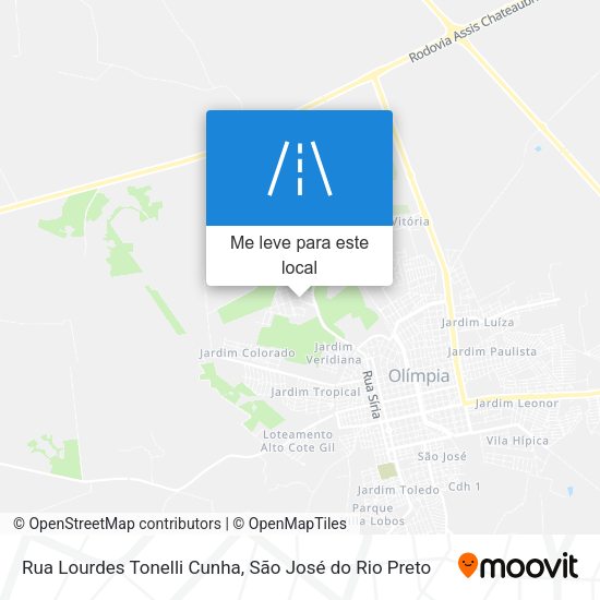 Rua Lourdes Tonelli Cunha mapa