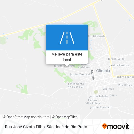 Rua José Cizoto Filho mapa