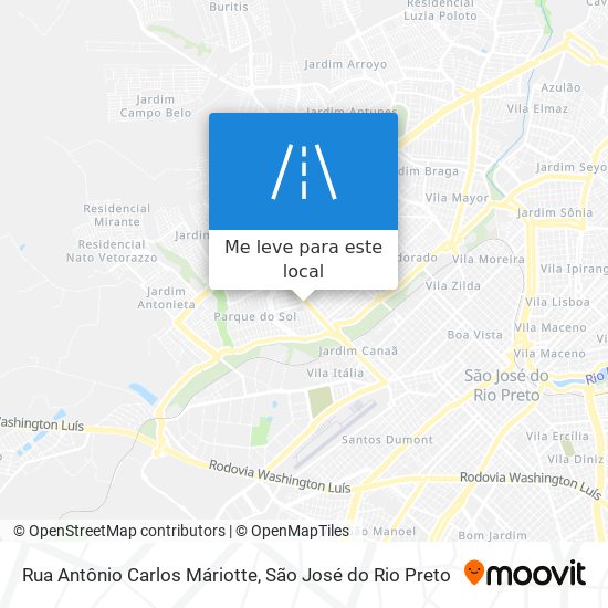 Rua Antônio Carlos Máriotte mapa