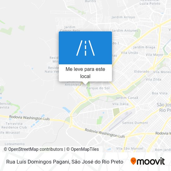 Rua Luís Domingos Pagani mapa