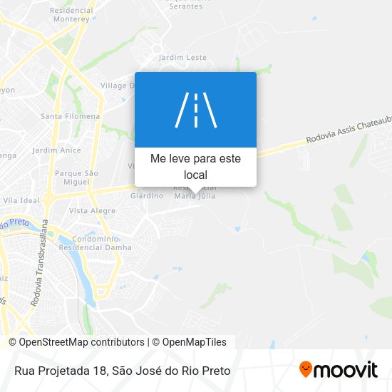 Rua Projetada 18 mapa