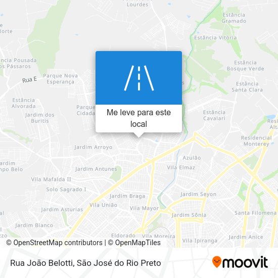 Rua João Belotti mapa
