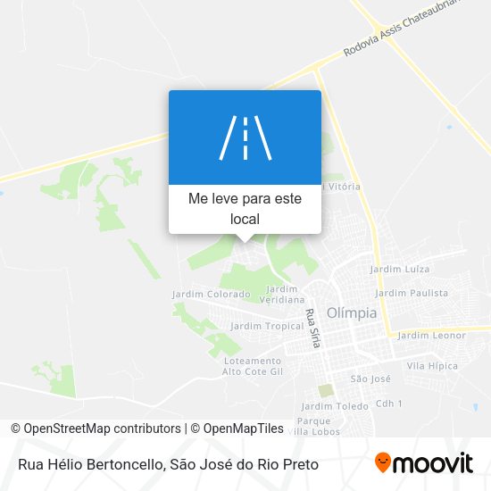Rua Hélio Bertoncello mapa