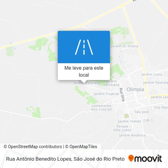 Rua Antônio Benedito Lopes mapa