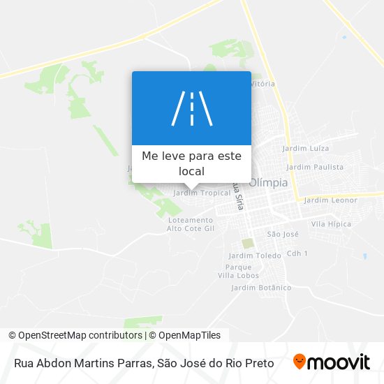 Rua Abdon Martins Parras mapa