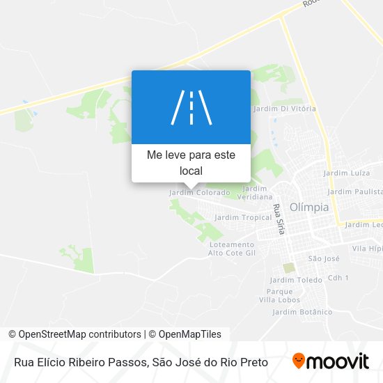 Rua Elício Ribeiro Passos mapa