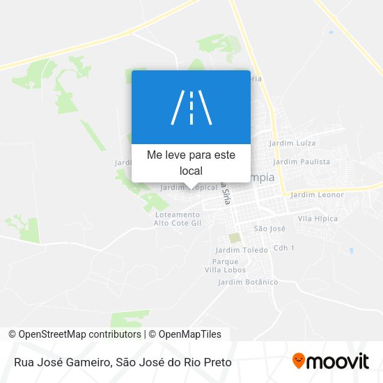 Rua José Gameiro mapa