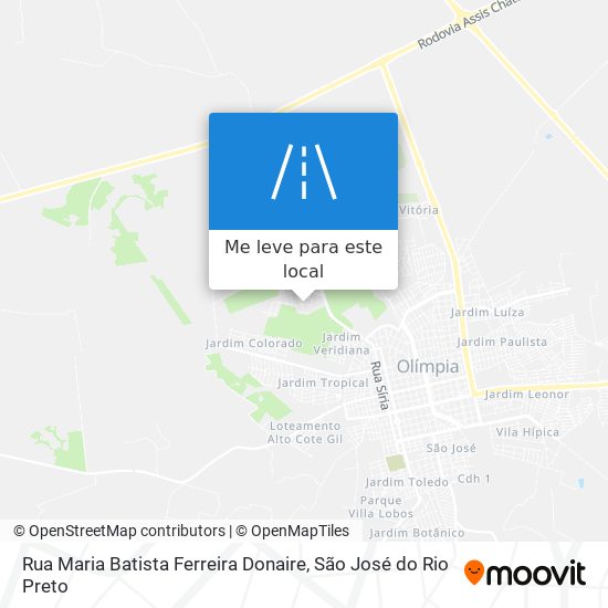 Rua Maria Batista Ferreira Donaire mapa