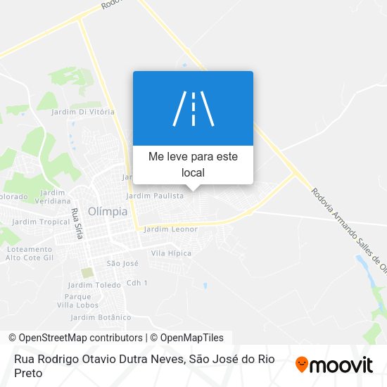Rua Rodrigo Otavio Dutra Neves mapa