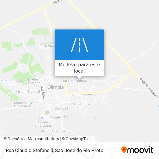 Rua Cláudio Stefanelli mapa