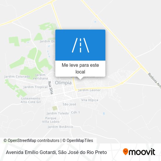 Avenida Emílio Gotardi mapa