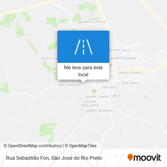 Rua Sebastião Fon mapa