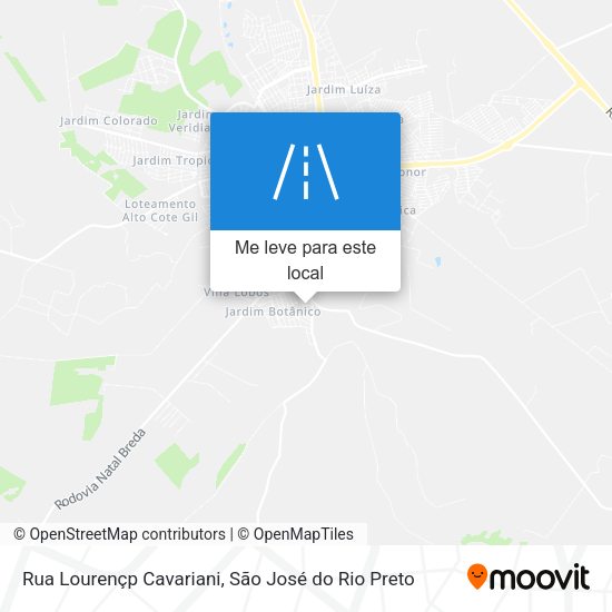 Rua Lourençp Cavariani mapa
