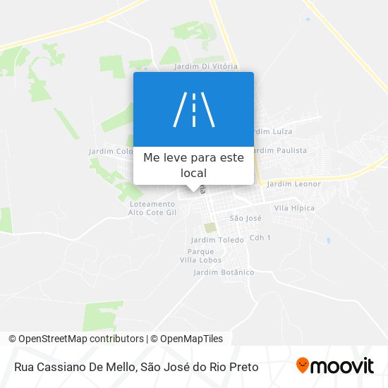 Rua Cassiano De Mello mapa