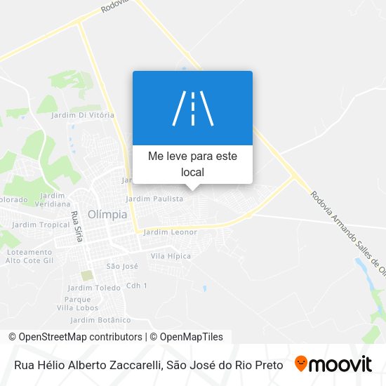 Rua Hélio Alberto Zaccarelli mapa