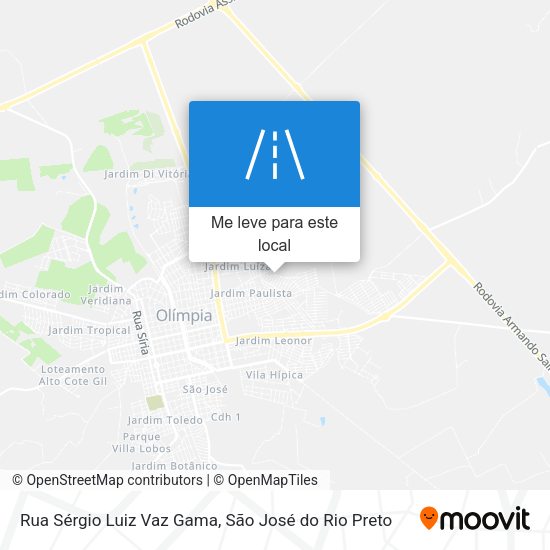 Rua Sérgio Luiz Vaz Gama mapa