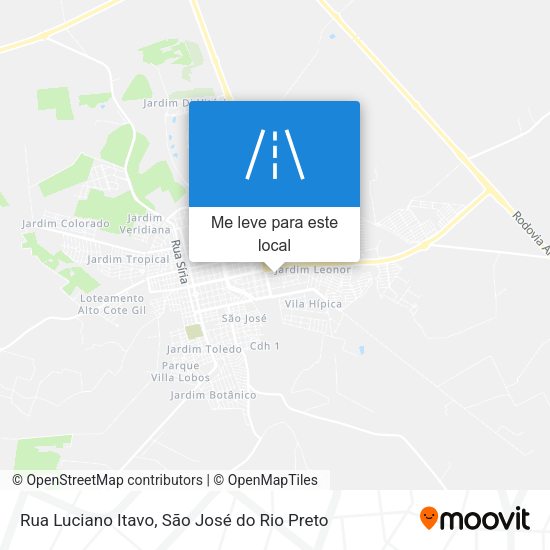 Rua Luciano Itavo mapa