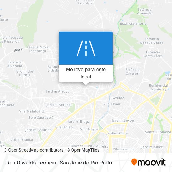 Rua Osvaldo Ferracini mapa