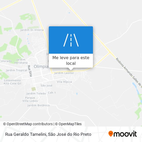 Rua Geraldo Tamelini mapa