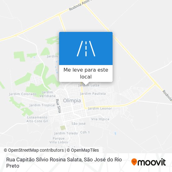 Rua Capitão Sílvio Rosina Salata mapa