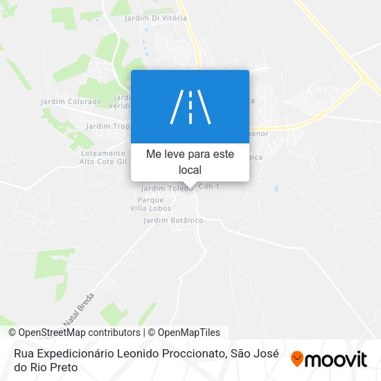 Rua Expedicionário Leonido Proccionato mapa