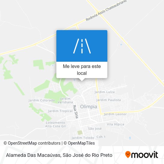 Alameda Das Macaúvas mapa