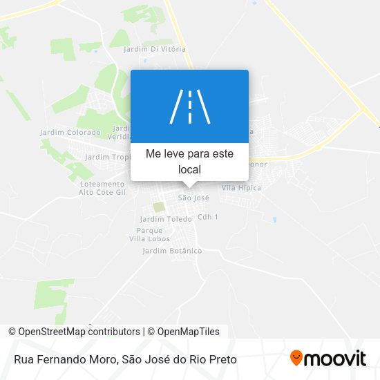 Rua Fernando Moro mapa