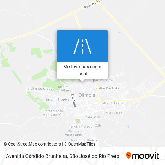 Avenida Cândido Brunheira mapa