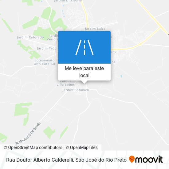 Rua Doutor Alberto Calderelli mapa