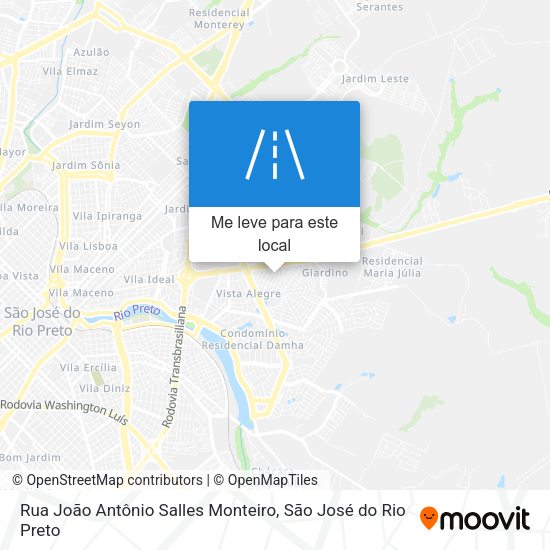 Rua João Antônio Salles Monteiro mapa