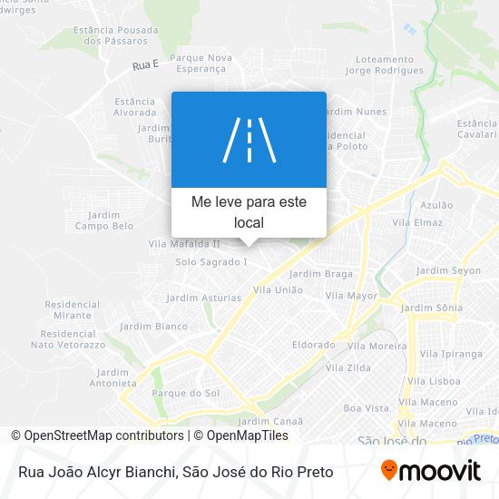 Rua João Alcyr Bianchi mapa