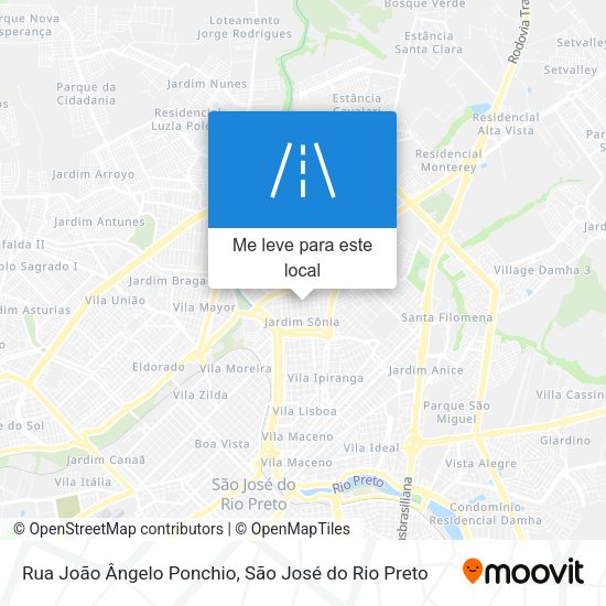 Rua João Ângelo Ponchio mapa