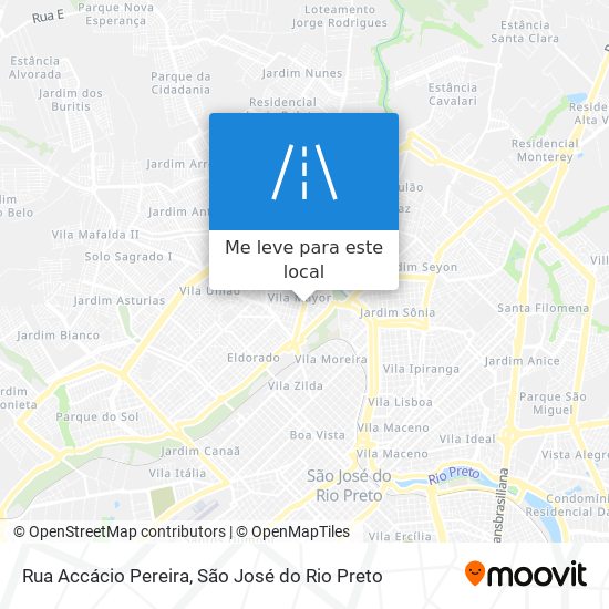 Rua Accácio Pereira mapa