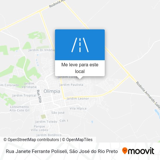 Rua Janete Ferrante Poliseli mapa