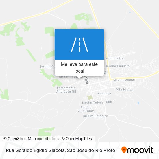Rua Geraldo Egídio Giacola mapa