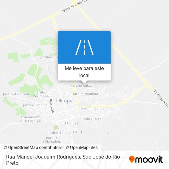 Rua Manoel Joaquim Rodrigues mapa