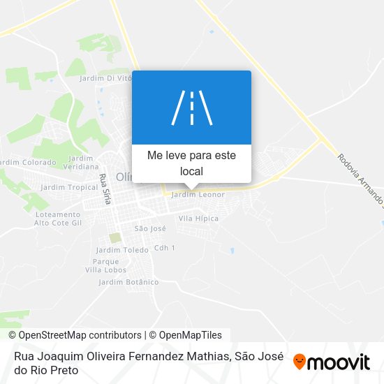 Rua Joaquim Oliveira Fernandez Mathias mapa