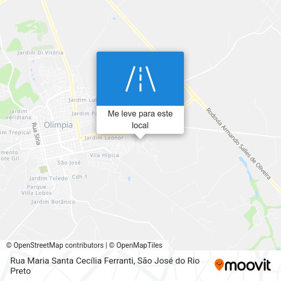 Rua Maria Santa Cecília Ferranti mapa