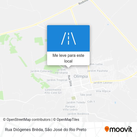 Rua Diógenes Brêda mapa