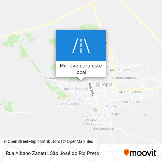 Rua Albano Zanetti mapa