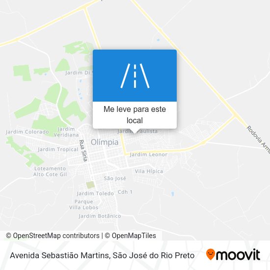 Avenida Sebastião Martins mapa