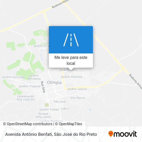 Avenida Antônio Benfati mapa