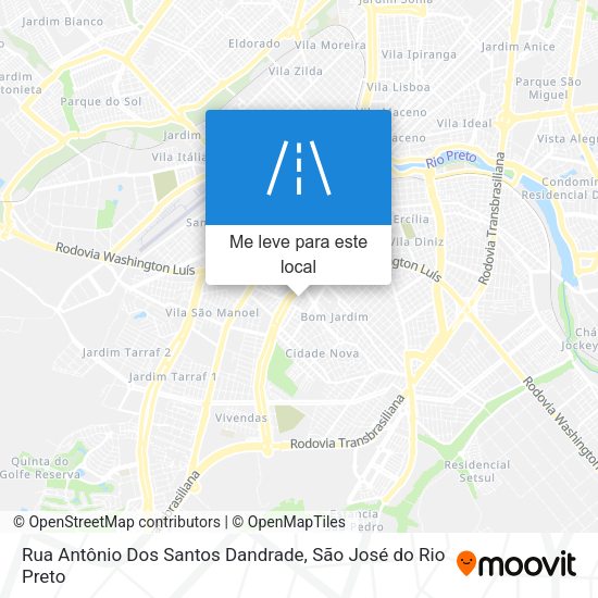 Rua Antônio Dos Santos Dandrade mapa