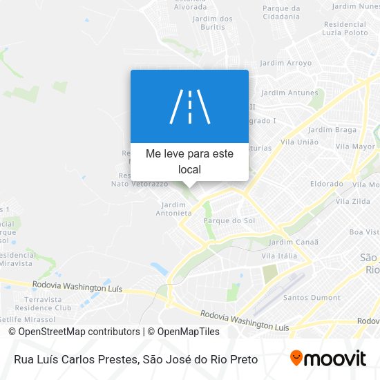 Rua Luís Carlos Prestes mapa