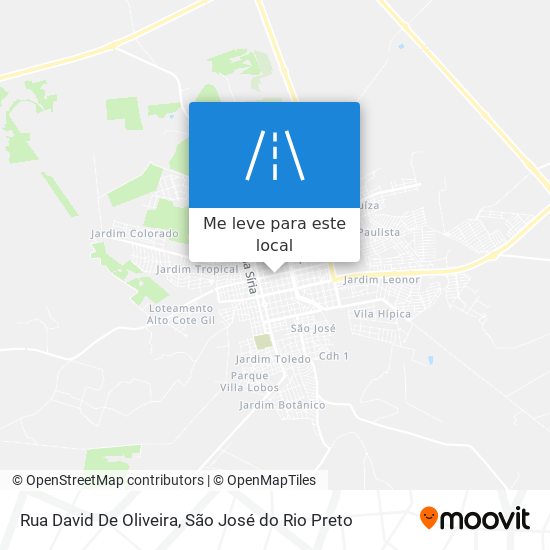 Rua David De Oliveira mapa